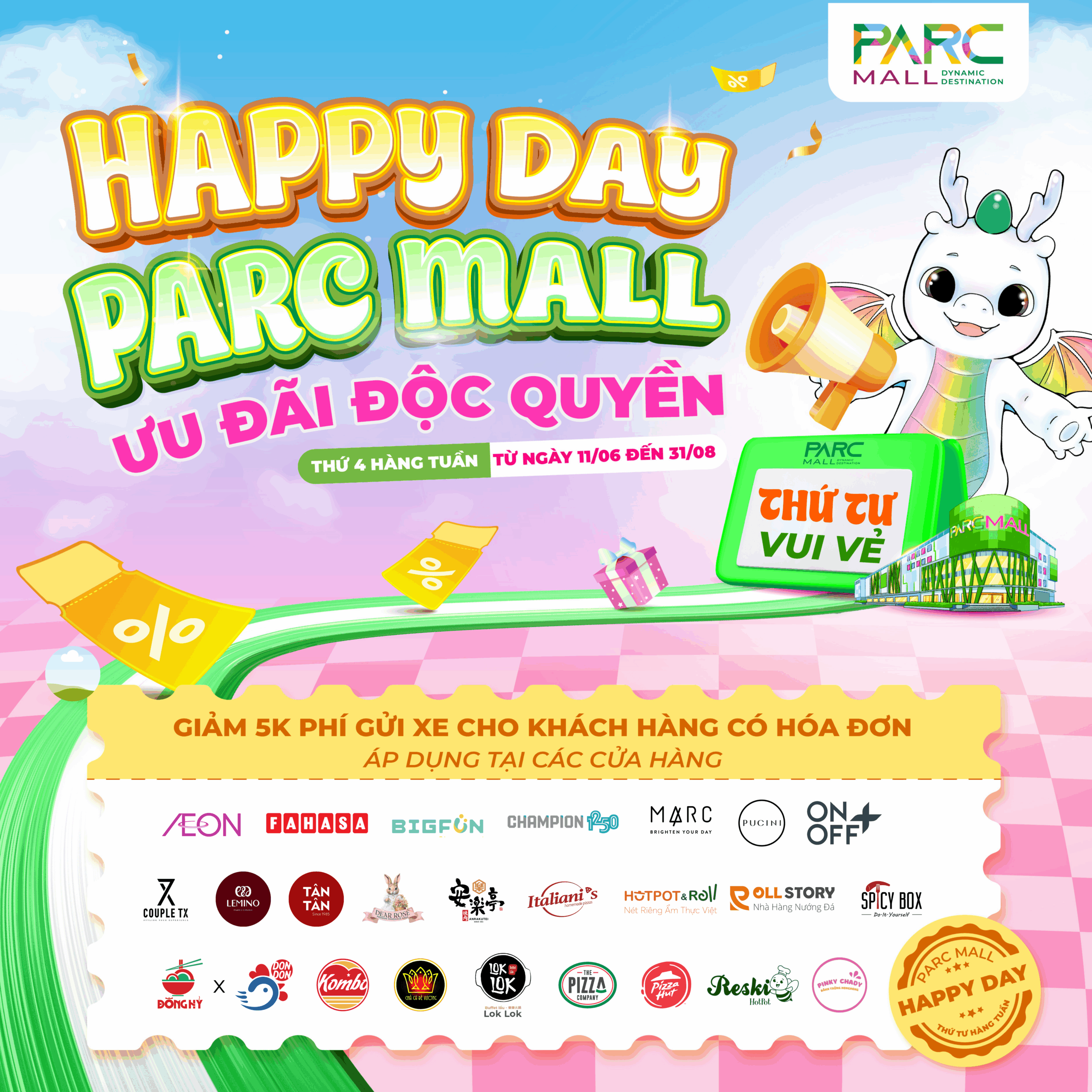 Happy Day PARC MALL - Thứ Tư Vui Vẻ