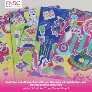 Bộ sticker trung thu xinh xắn khi tham gia thử thách tại PARC MALL