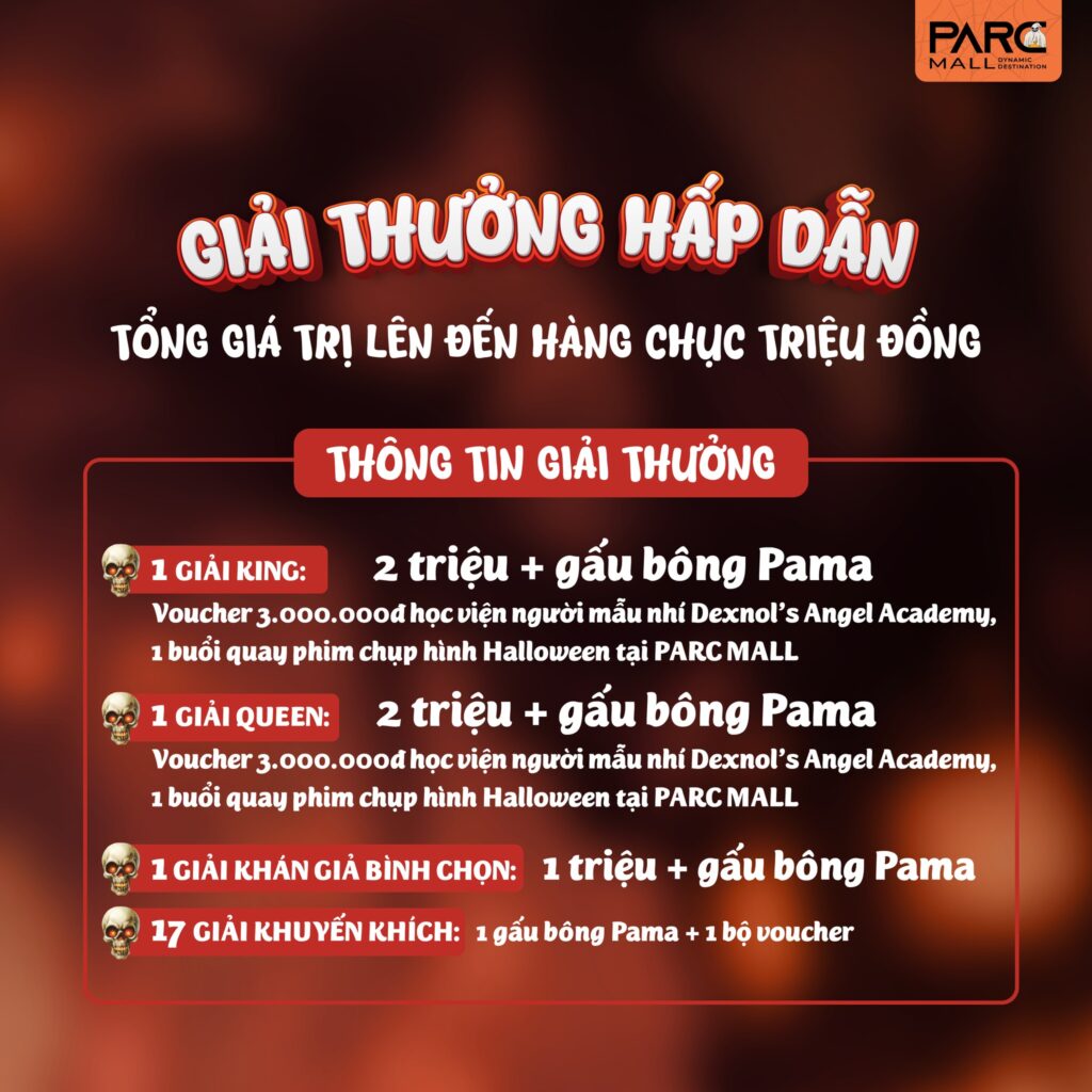 Công bố giải thưởng lễ hội hóa trang Halloween tại PARC MALL