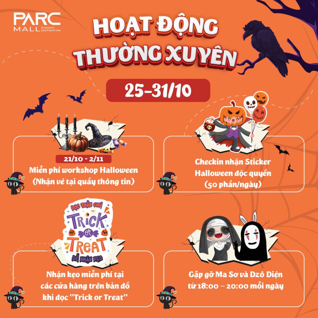 Lịch hoạt động Halloween tại PARC MALL Pắc Ma