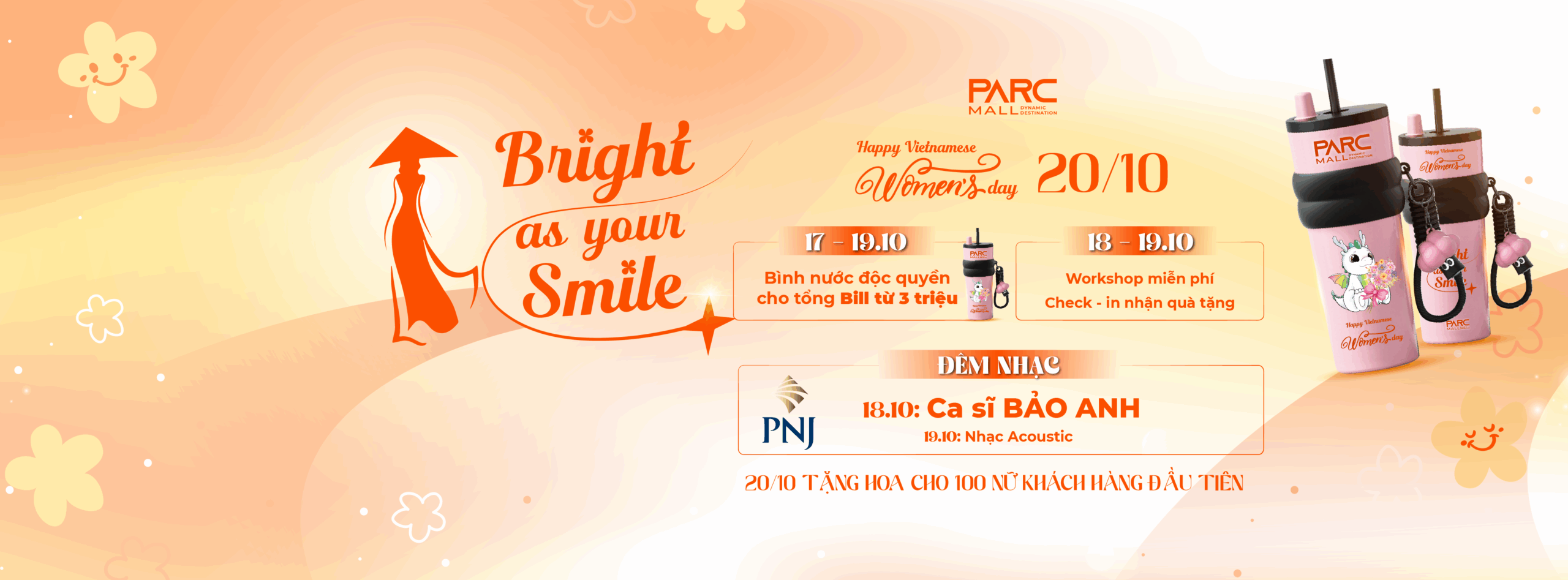 Mừng ngày phụ nữ Việt Nam 20/10 tại PARC MALL