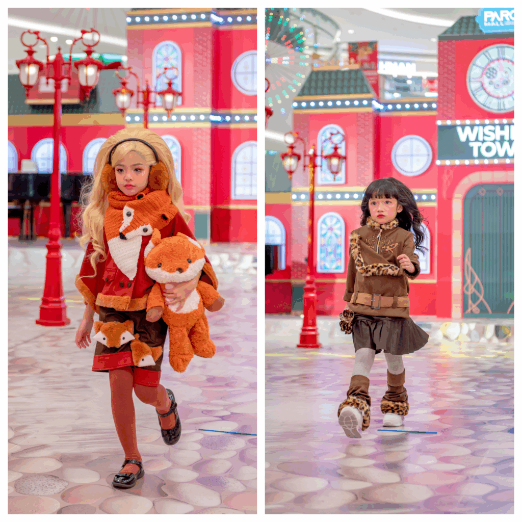 Các mẫu nhí Pinked tự tin trình diễn tại sân khấu PARC MALL