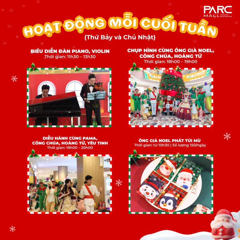Chuỗi hoạt động giáng sinh mỗi cuối tuần tại PARC MALL
