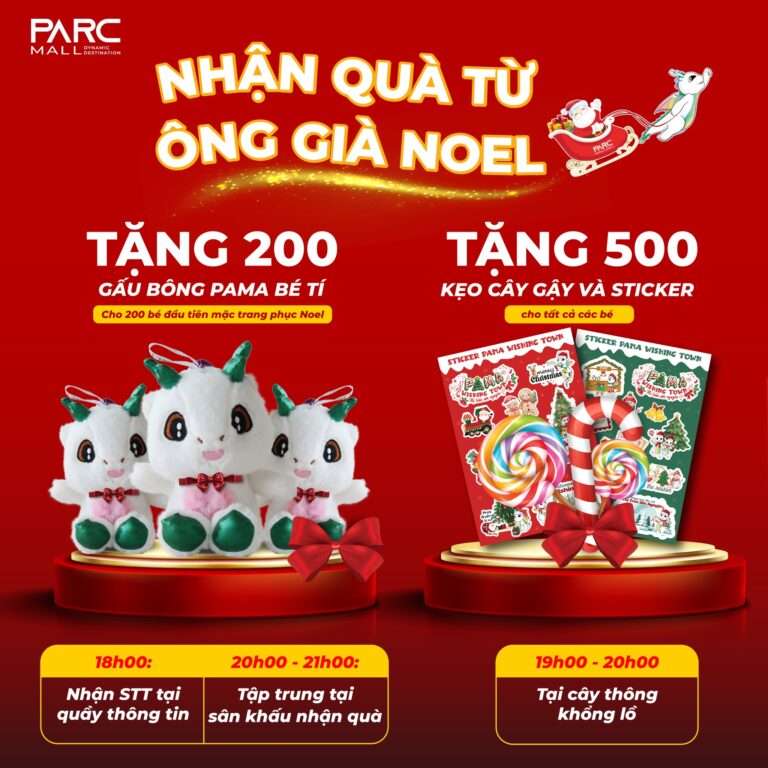 Chương trình quà tặng đêm giáng sinh tại PAMA WISHING TOWN