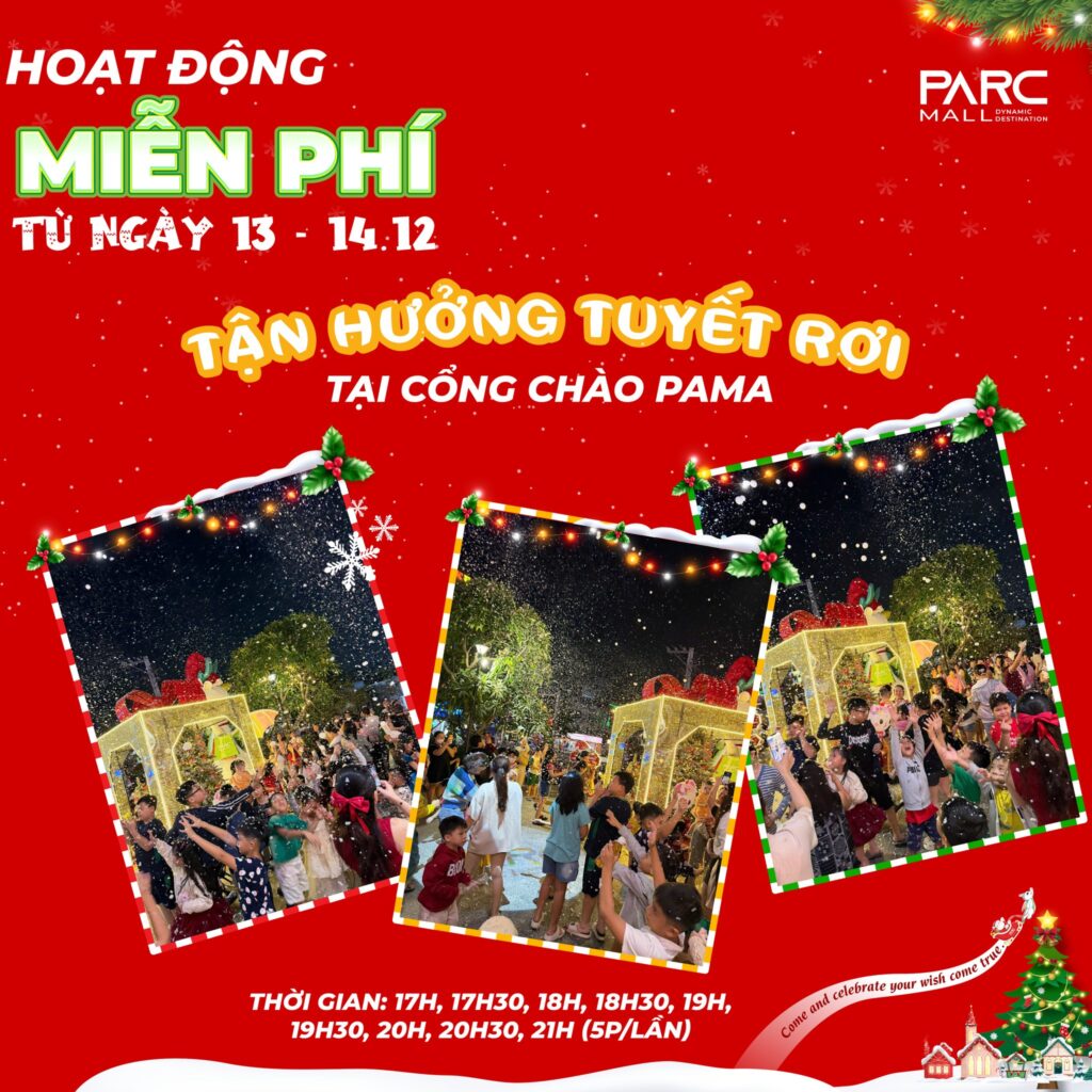 Lịch phun tuyết tại cổng chào PAMA