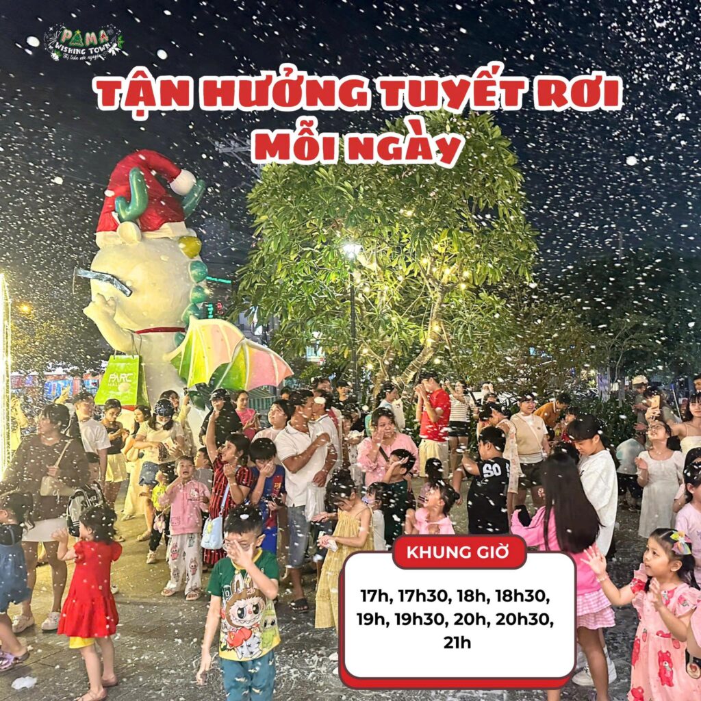 Tận hưởng tuyết rơi mỗi ngày tại cổng PAMA