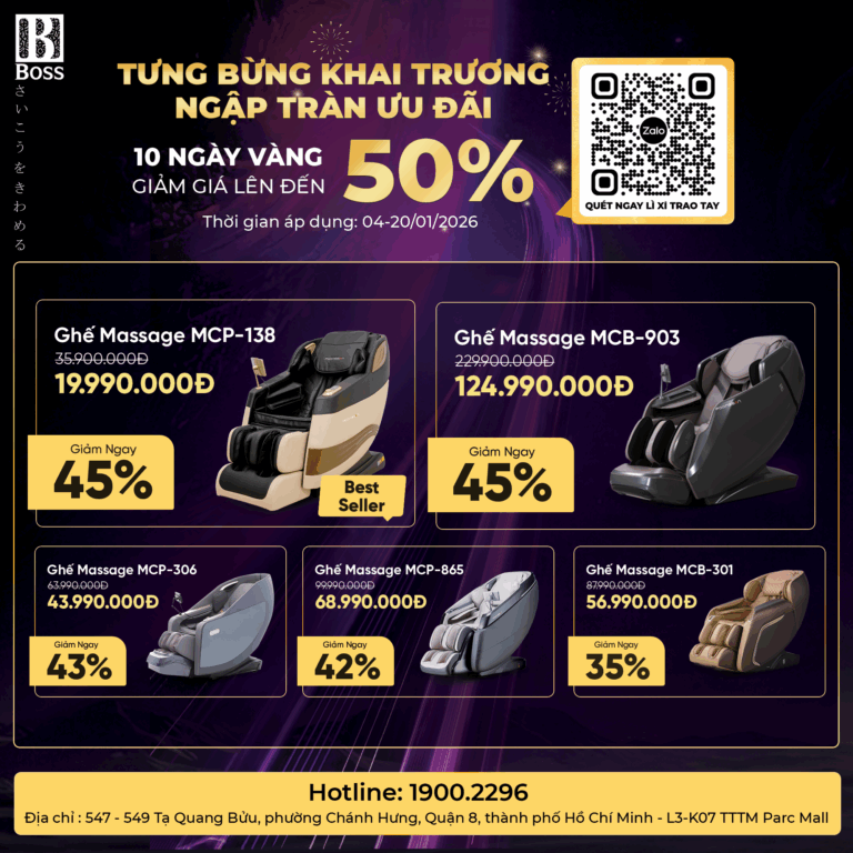 Khai trương ghế massage BOSS tại PARC MALL
