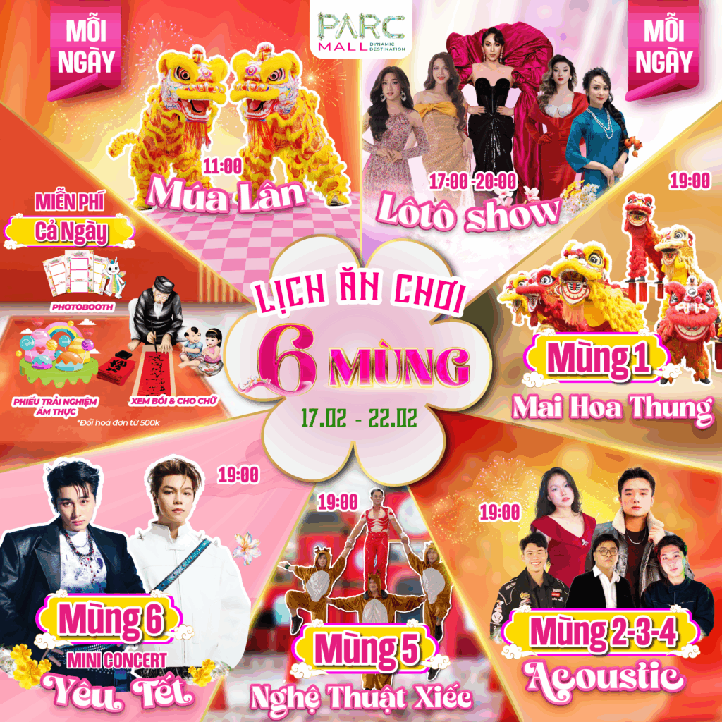 Lịch ăn chơi tết xuyên 6 mùng