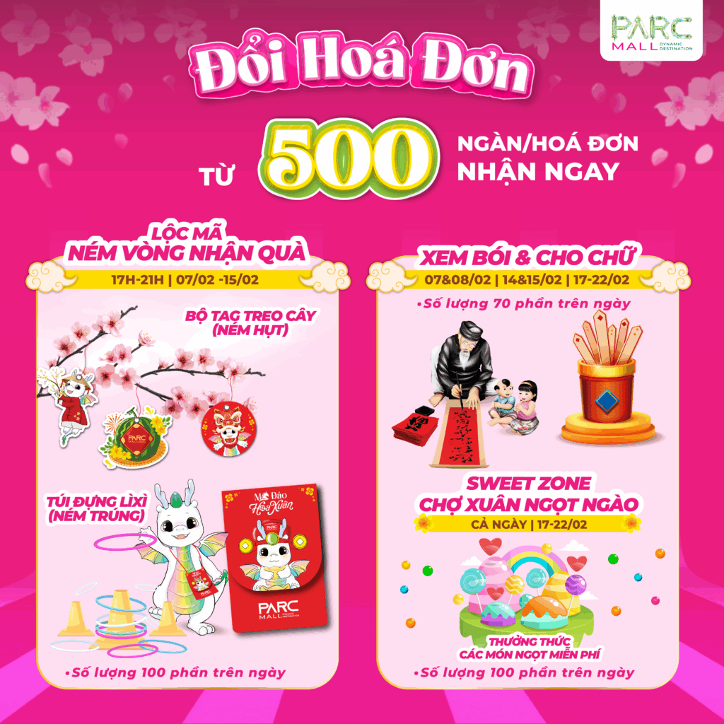 Từng bừng sắc xuân của các hoạt động mua sắm, đổi quà tại PARC MALL