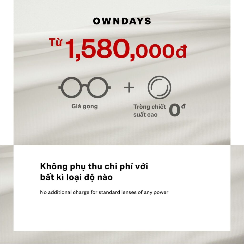 Chương trình ưu đãi kính mắt Owndays PARC MALL
