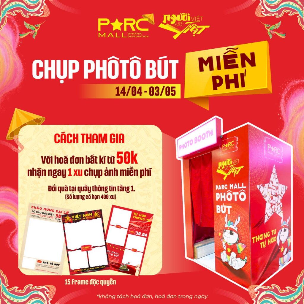 Chương trình chụp ảnh Photobooth tại sự kiện PARC MALL