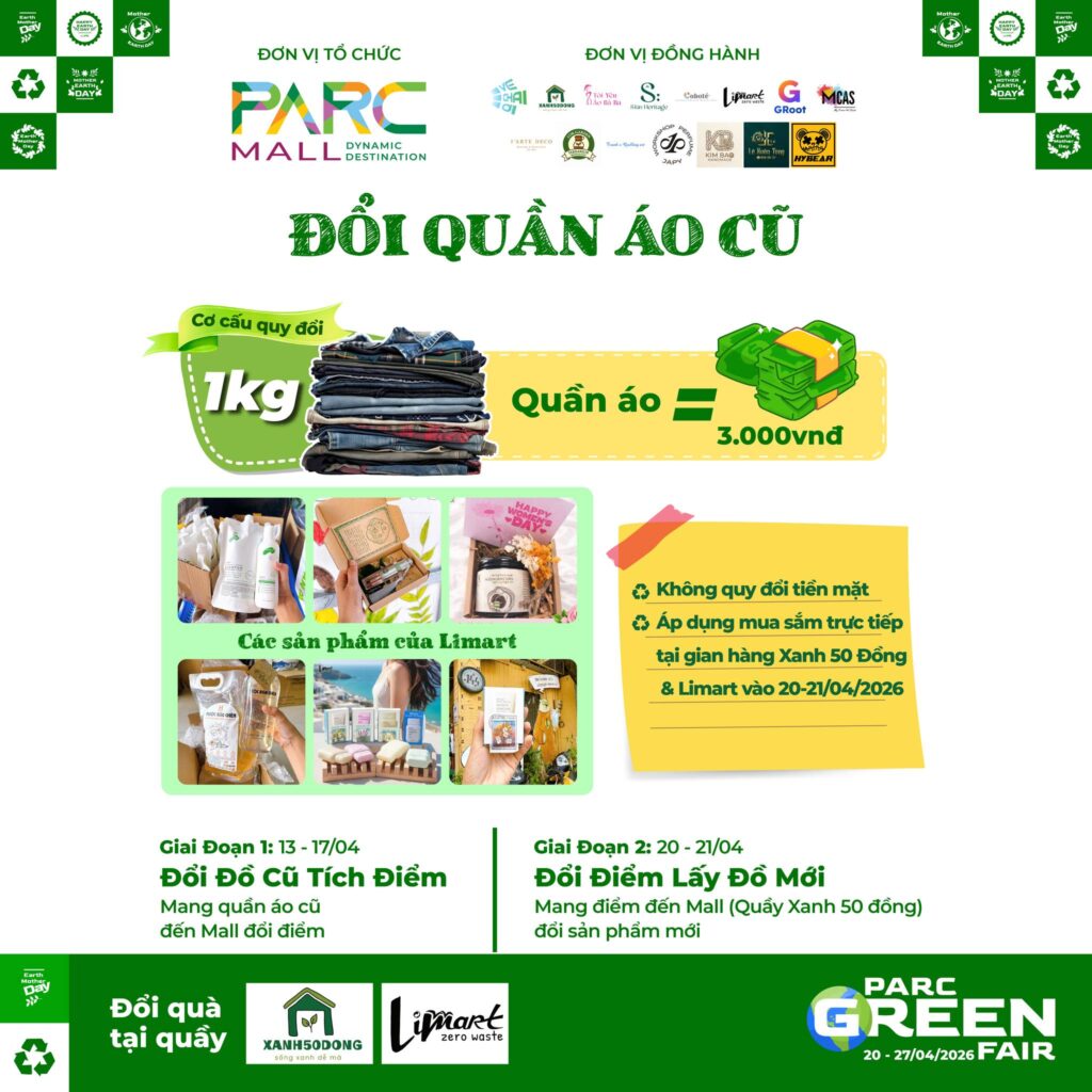 Đổi quần áo cũ nhận nhiều quà tặng hấp dẫn