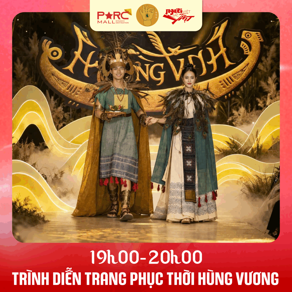 Trình diễn trang phục thời Hùng Vương vào đêm 26.04