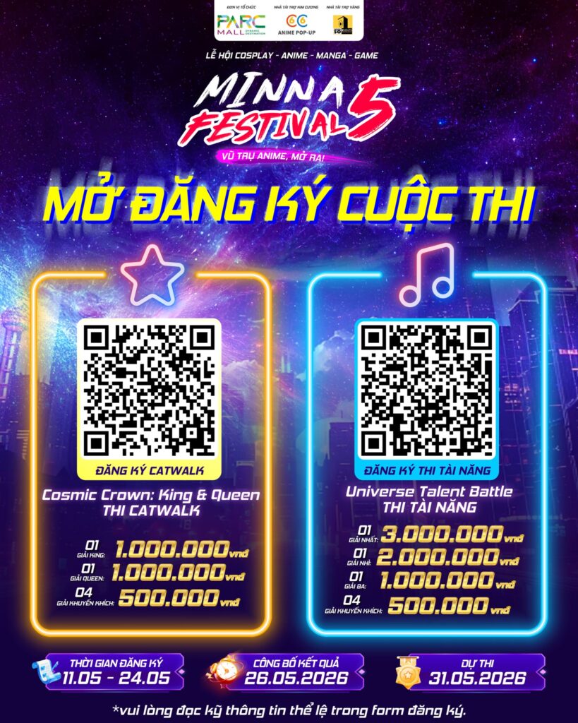Minna Festival mùa 5 - mở cửa chương trình catwalk và thi tài năng tại PARC MALL