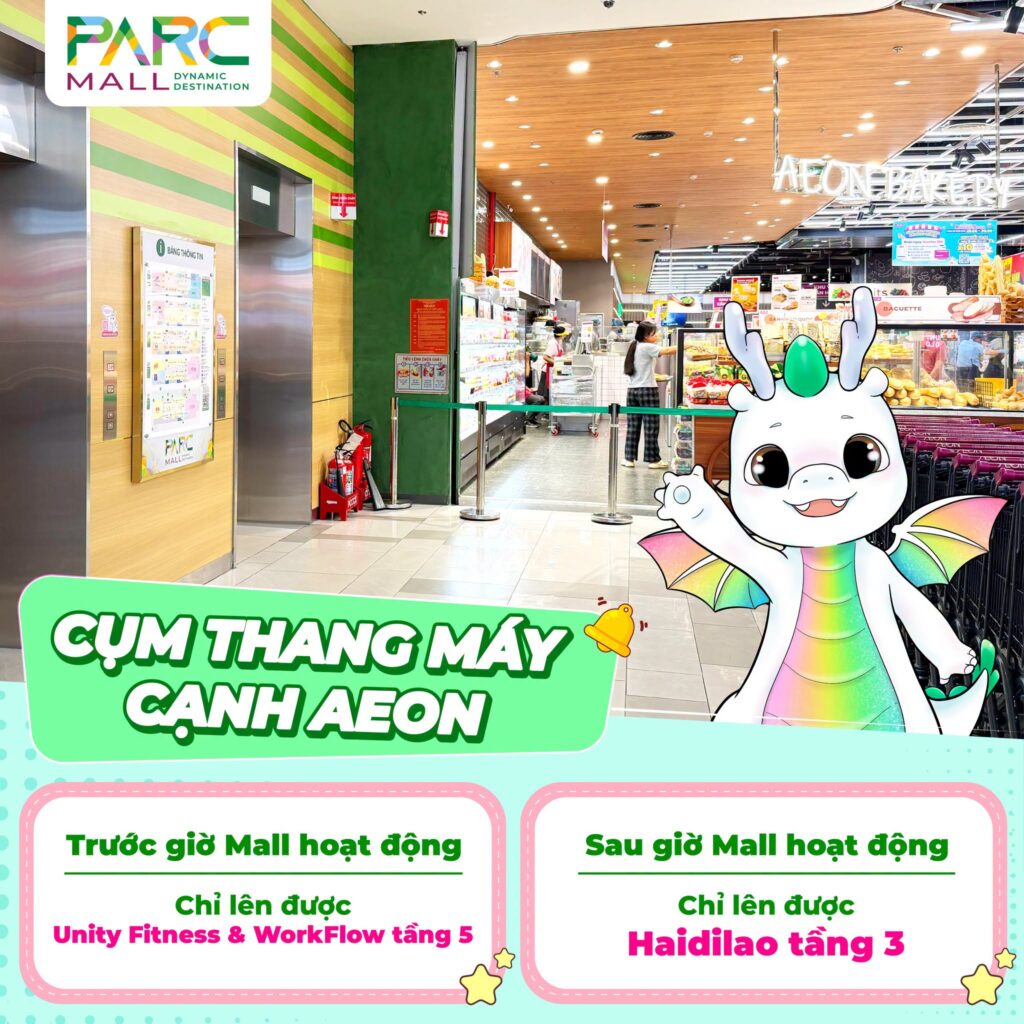 Hướng dẫn di chuyển trươc và sau giờ hoạt động cụm cổng AEON