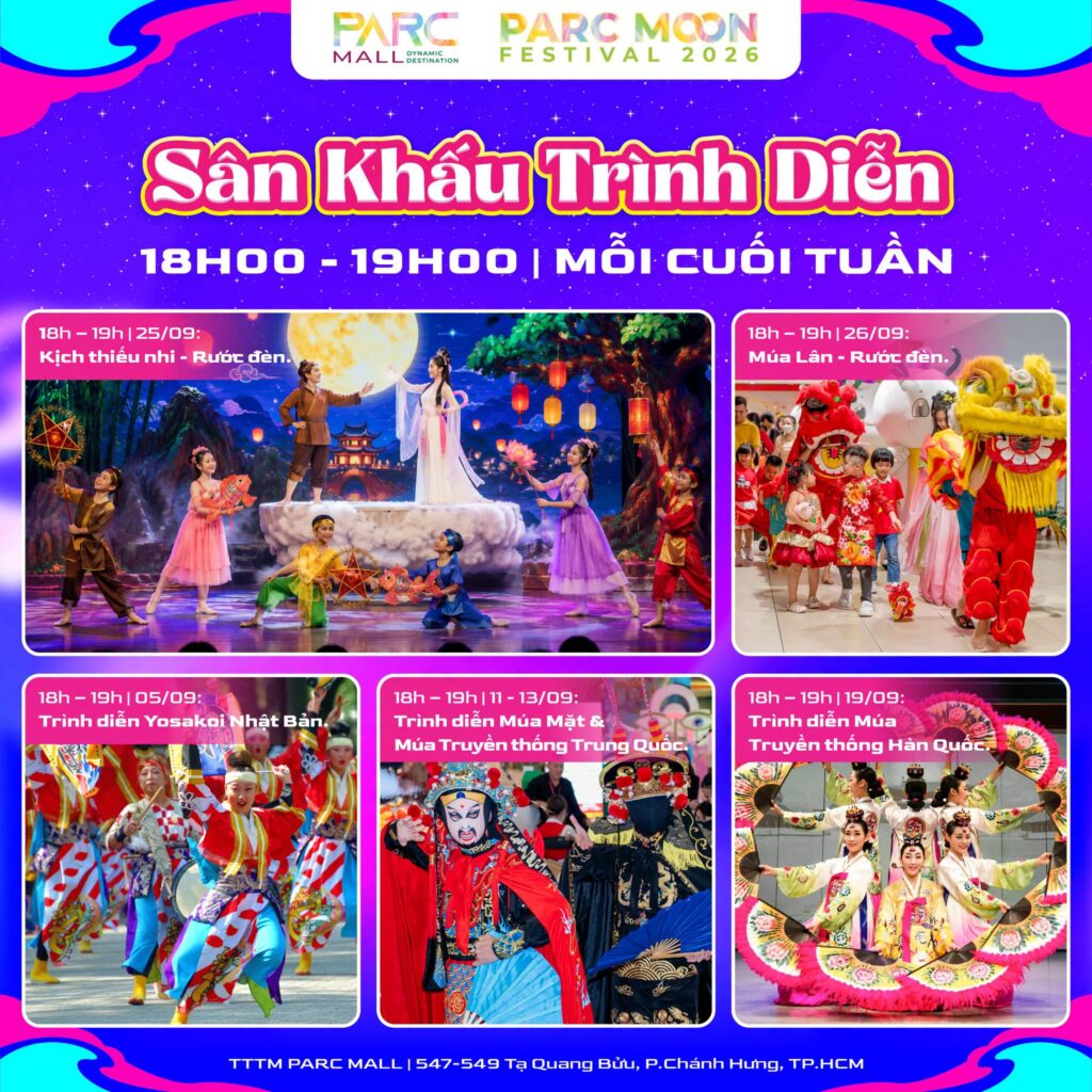 Sân khấu trung thu đặc sắc tại sảnh sự kiện PARC MALL