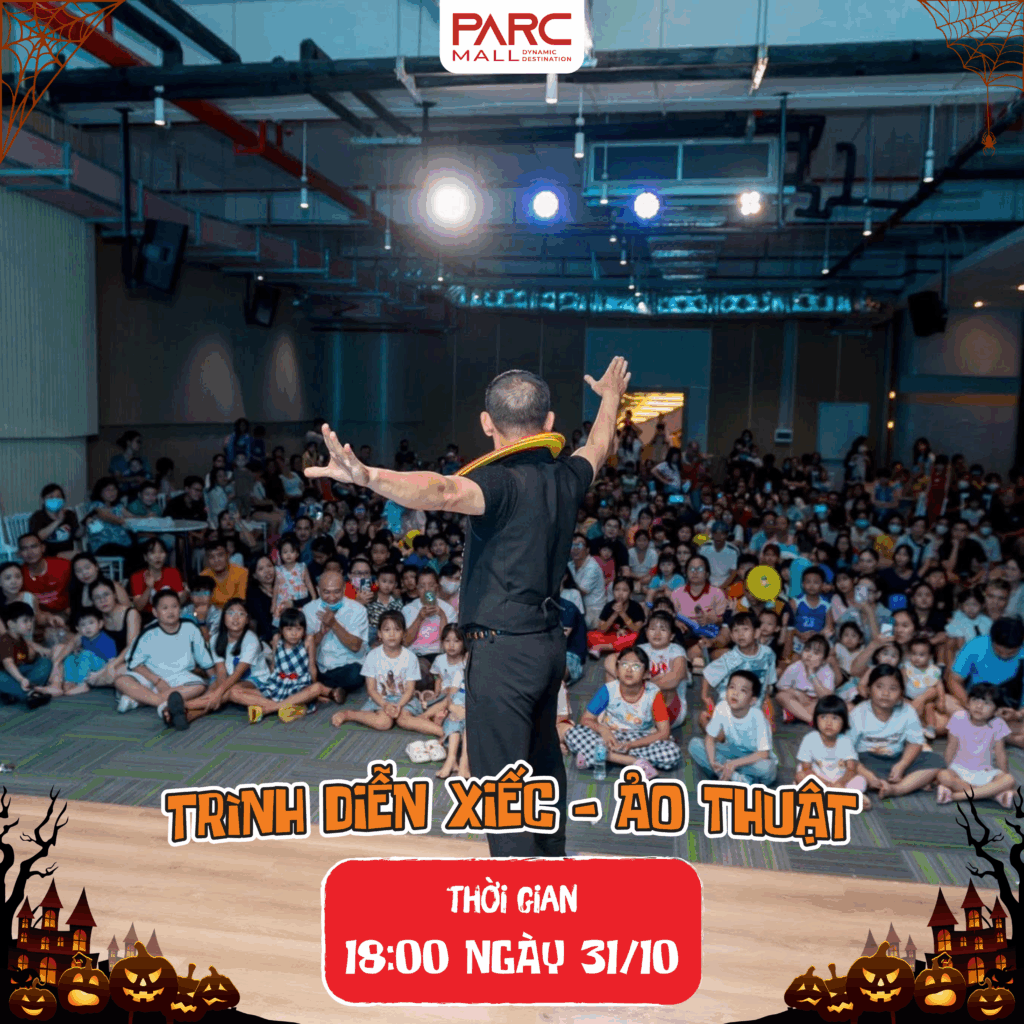 Trình diễn xiếc & ảo thuật tại mùa Halloween cho Bé